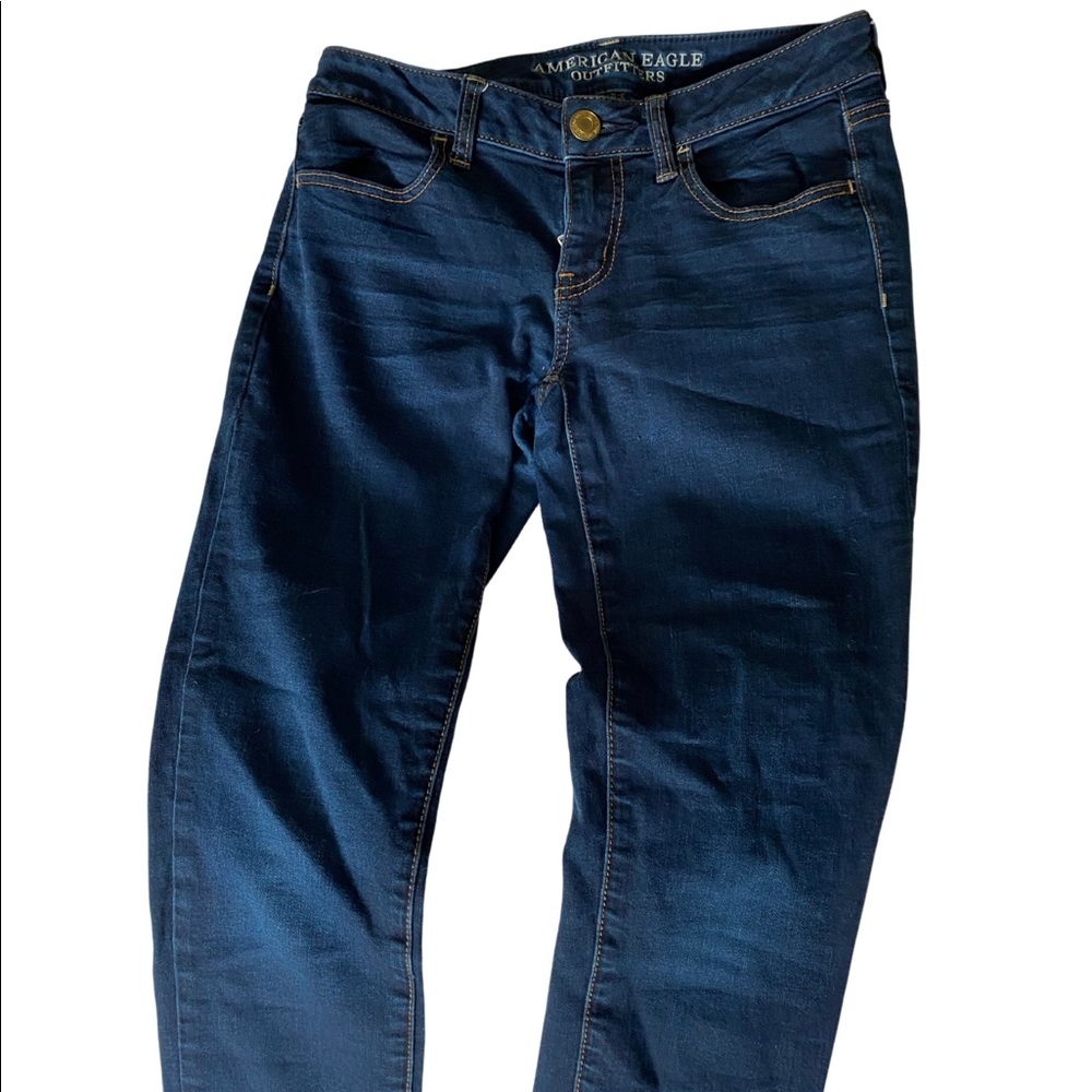 Mid Rise Dark Wash American Eagle Jegging